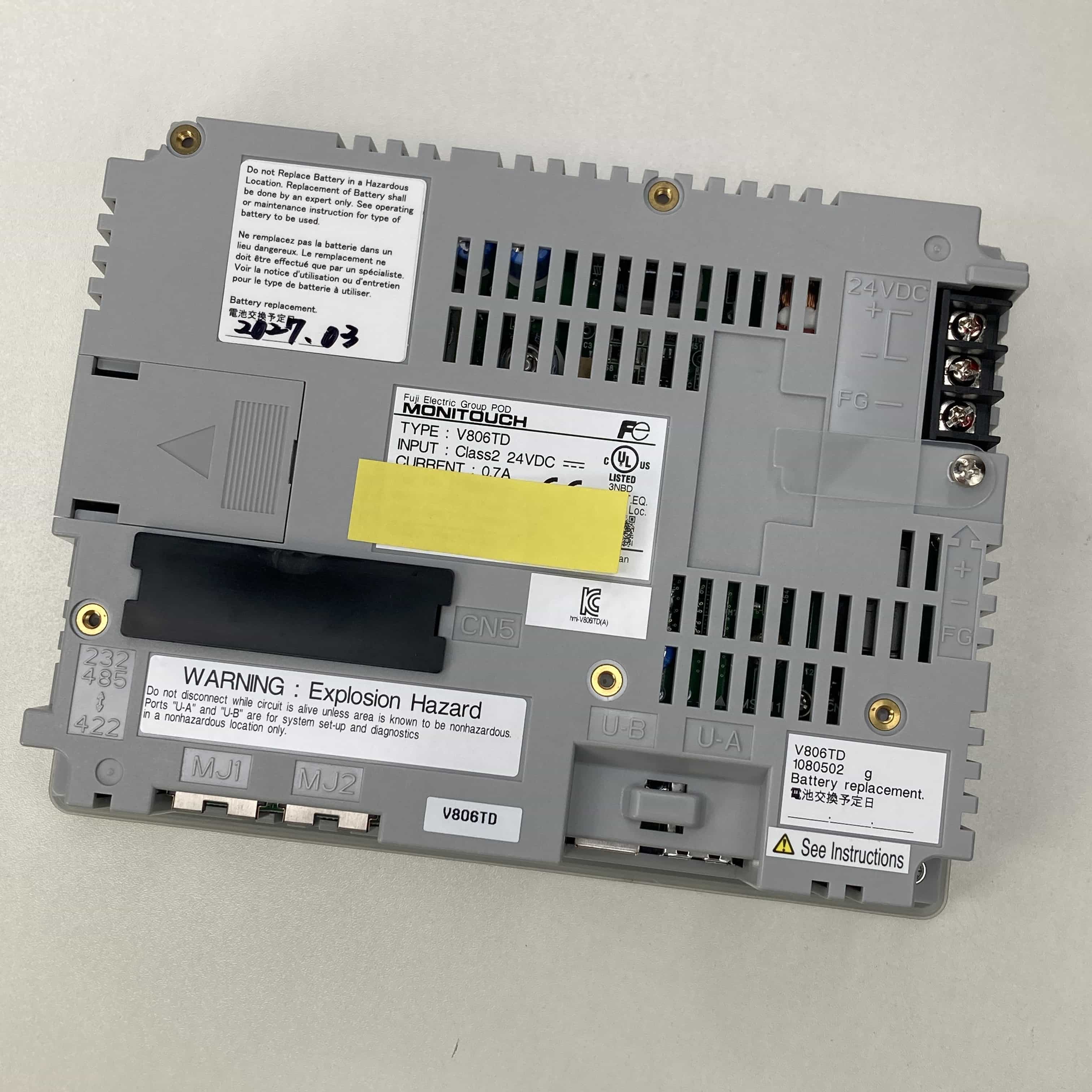 V806TD 取付金具無 タッチパネル表示器（MONITOUCH） 富士電機 | 中古